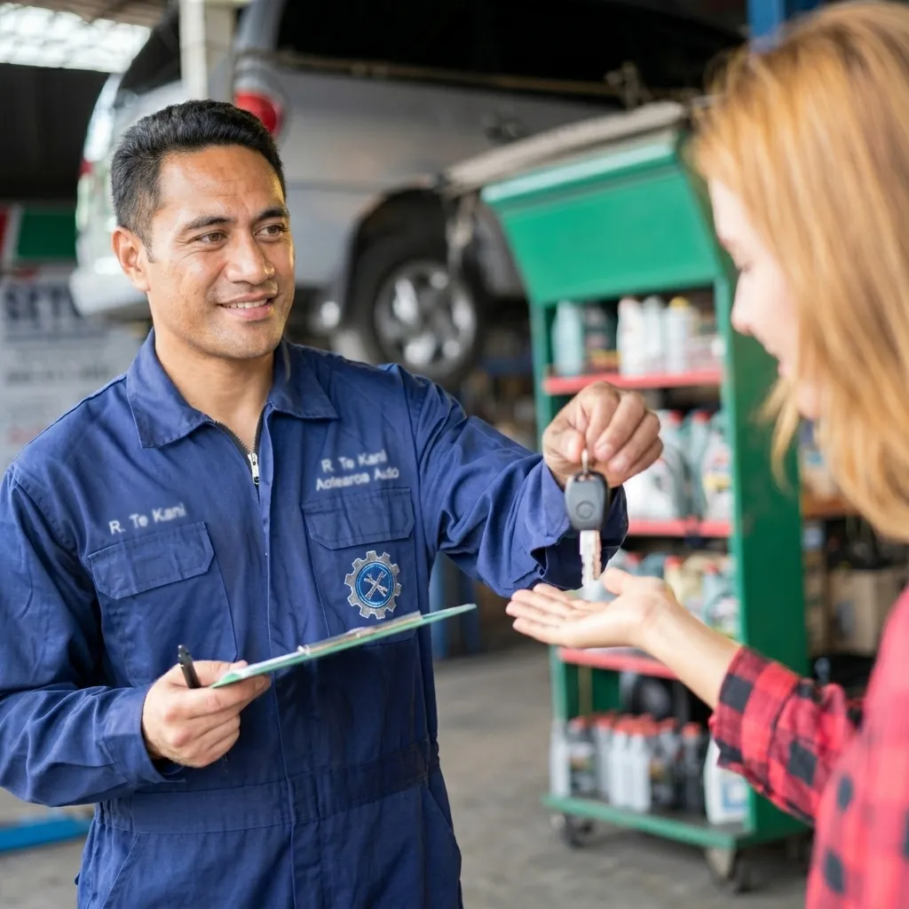 Customer handover · keys + phone