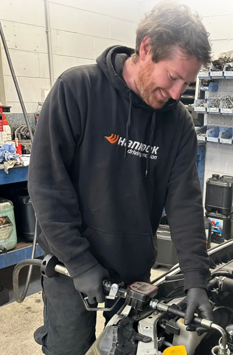 Dan on the shop floor · hands on working hard
